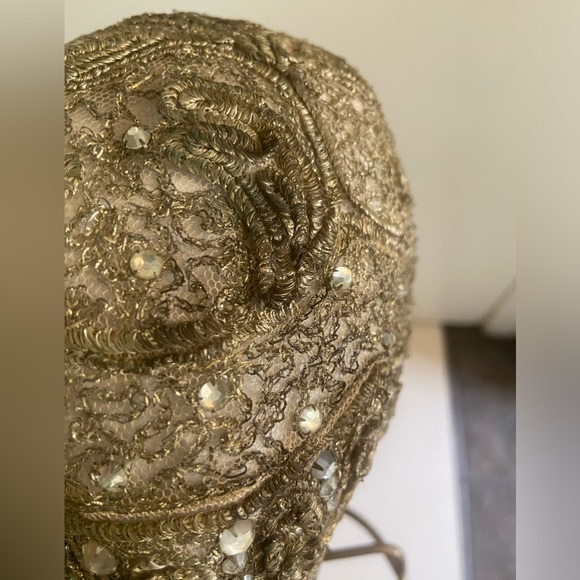 Antique 1920s Flapper Girl Evening Cloche Hat - Picture 6 of 16